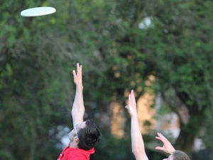 DUFFA Members Bid for a Frisbee Disc in Air